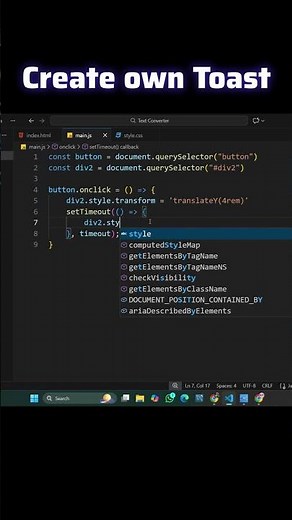 . Create Custom Toast Notifications with HTML/CSS/JS!