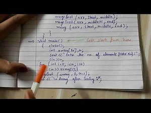Merge sort algorithm with example and code