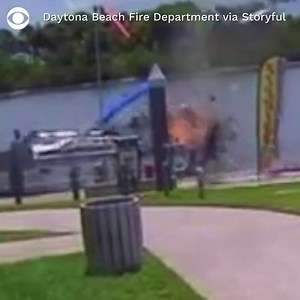A boat exploded after being refueled in Daytona Beach, Florida, on Sunday, injuring four people. | CBS News