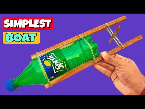 World's Simplest Bottle Boat || How To Make Simplest Boat With Bottle