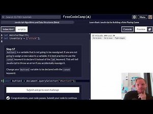 Learn Basic JavaScript by Building a Role Playing Game | FreeCodeCamp