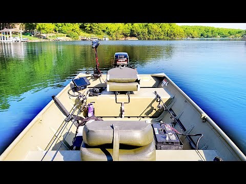 JON BOAT STABILITY - 15hp Mercury Outboard (1436 LOWE JONBOAT)