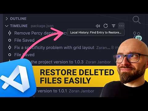 VS Code Tips — How To Restore Deleted Files Easily Using Local History