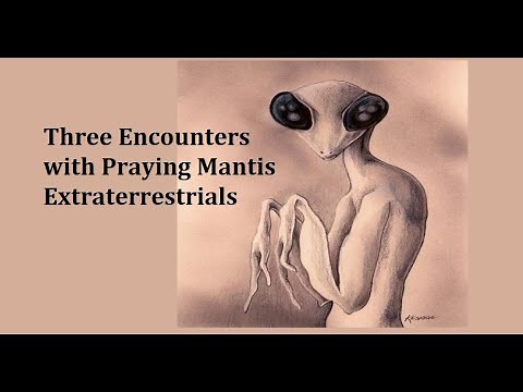 Three Encounters with Praying Mantis Extraterrestrials