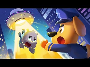 Baby was Taken by an Alien | Police Cartoon | Sheriff Labrador | Kids Cartoon | BabyBus