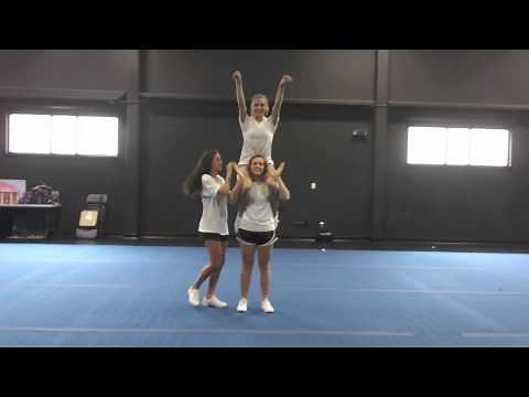 Basic Cheerleading Stunt Progression: Shoulder Sit