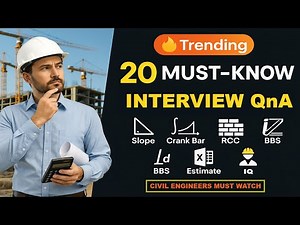 Top 20 Civil Engineering Interview Questions & Answers | Site Engineer Job Guaranteed