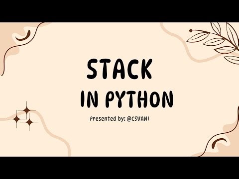 📌 Stack Implementation in Python | Data Structures Explained with Code📌