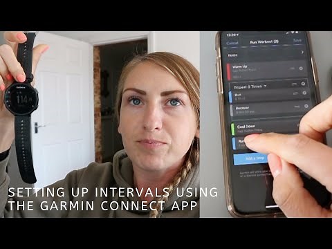 Setting up Intervals via the Garmin Connect App