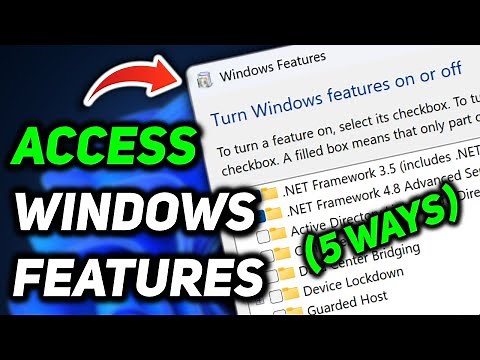 How to Open Windows Features in Windows 11 - 5 Quick Ways