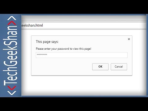 Create Password protected HTML page in Website