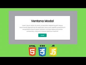 Creando Ventana Modal (Popup) con HTML/CSS y JavaScript