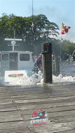 Crowds get wet at Extreme Boat Docking in Maryland