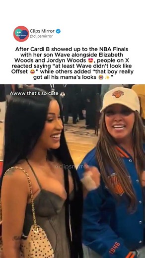 Cardi B’s “NBA Finals appearance with Wave” moment goes viral 😍🏀 #CardiB