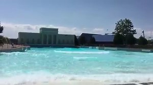 The Giant Wave Pool is ready to go today for opening day. Temps close 90 today so come take a dip and enjoy the beach-like atmosphere. www.roselandwaterpark.com | Roseland Waterpark
