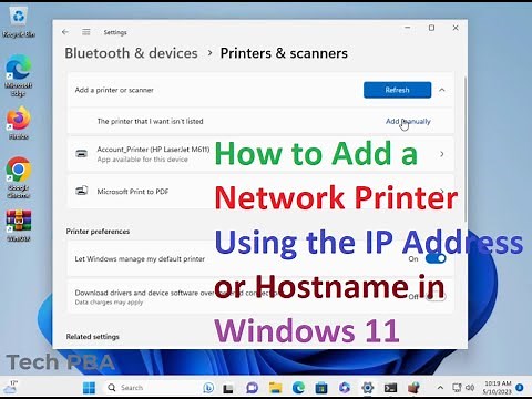 How to Add a Network Printer Using the IP Address or Hostname in Windows 11