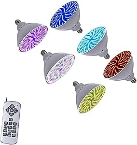 AstraDepot 468-LED 120V 45W E27 PAR56 RGB LED Bulb Swimming Pool Spa Light for Pentair Hayward (Pack of 6, 120V)