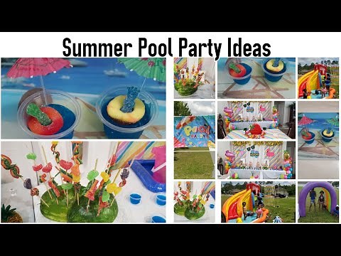 Pool Party Ideas | Backyard Splash Party | Inflatable Water Slide Party Kid/Adult Pool Party Ideas