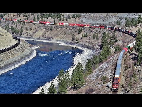 Fraser Canyon TRAINS! with EPIC Meet, and Heavy Action on the CN Ashcroft & CP Thompson Subs