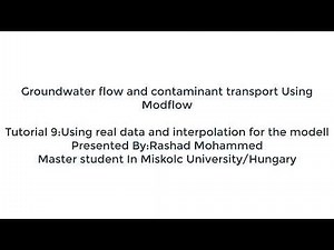 Tutorial 9: using real data and interpolation in Modflow