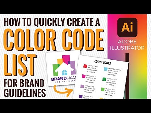 How to quickly create a color code list in Adobe Illustrator for brand guidelines