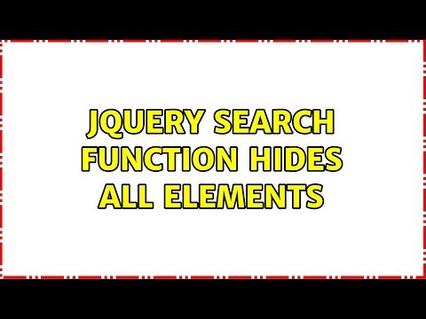 Jquery search function hides all elements