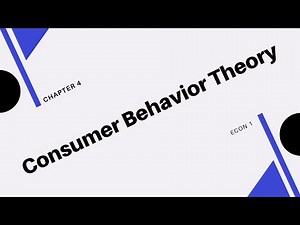 Consumer Behavior Theory