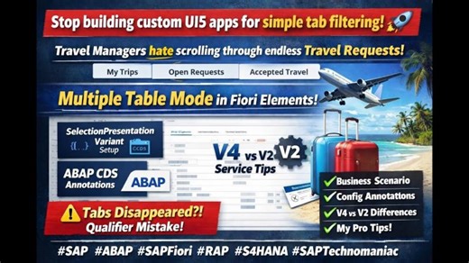 Master SAP Fiori Elements: Create Multiple Views (Tabs) without JavaScript! | Ram Niwas