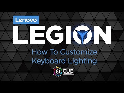 Lenovo Legion - How To Customize Keyboard Lighting