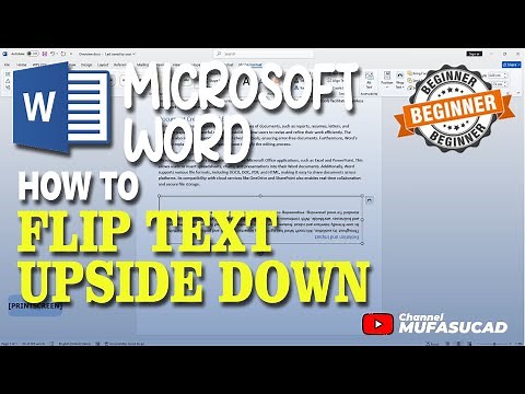 Microsoft Word How To Flip Text Upside Down