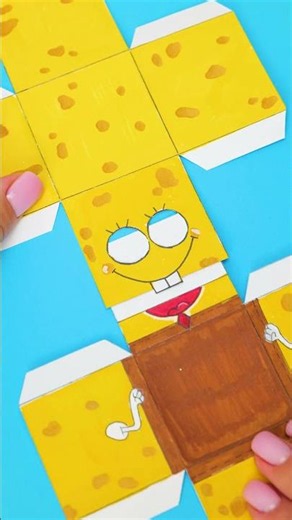 ¡Crea tu propio Spongebob de papel! 🎨🧽 Manualidad divertida y fácil