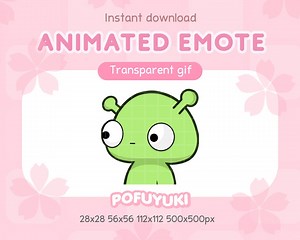 Animated Alien Side Eye Emote Twitch & Discord - Cute Transparent GIF - Instant Download - Etsy