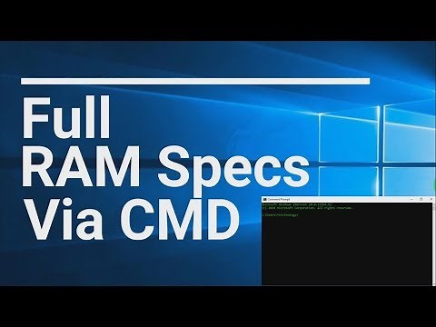 How To Know Your Full RAM Specification Via CMD in Windows 10