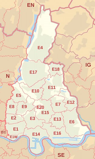 The London Zip Code or Postcode Guide and Map 2023