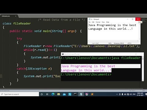java program to read a text from file | Learn Coding
