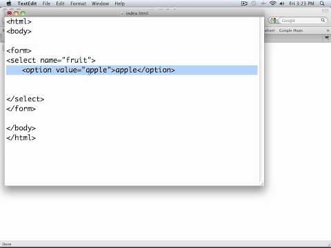 HTML Forms - Dropdown Lists