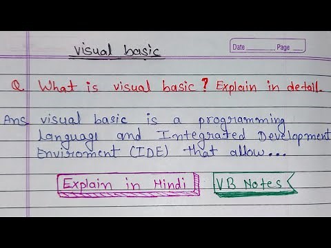 Introduction to visual basic programming in Hindi