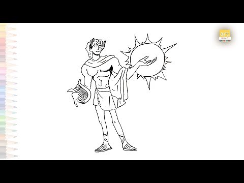 Apollo Greek God of the Sun and Light drawings video | How to draw Apollo Greek God step by step