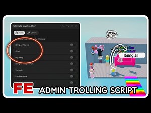 [ FE ] Admin Trolling Script Hack - ROBLOX SCRIPTS - Bring All, Kick All, Server Lag