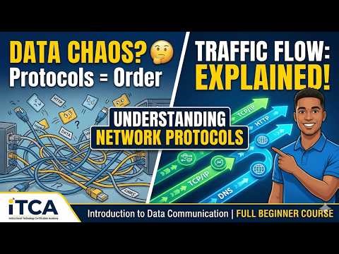 Network Protocols & Traffic Flow Explained for Beginners | Data Communication & Networking Basic