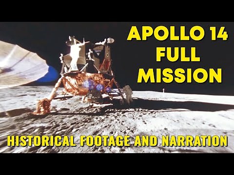 Apollo 14 Full Mission - Historical Narration and Footage, Onboard Audio, AI upscale, NASA, Moon