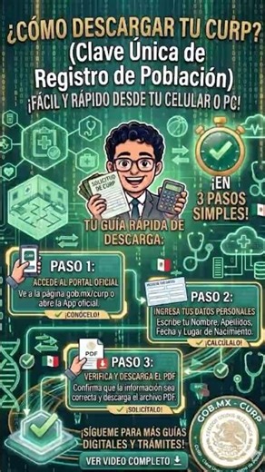 🪪 Cómo descargar tu CURP gratis en 1 minuto (Actualizado 2026) 🇲🇽