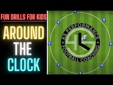 Fun Drills For Kids | Around The Clock | U6, U7, U8, U9 Football/Soccer