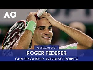 All 6 of Roger Federer's Championship-Winning Points | Australian Open