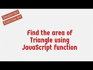 Find the Area of a Triangle in JavaScript !