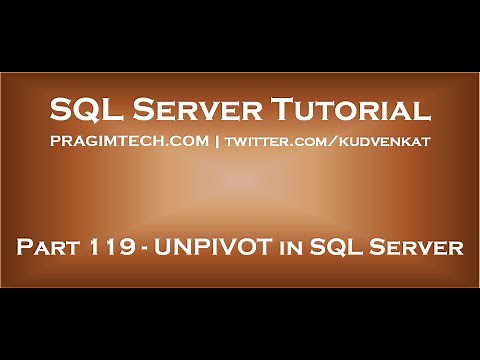 UNPIVOT in SQL Server