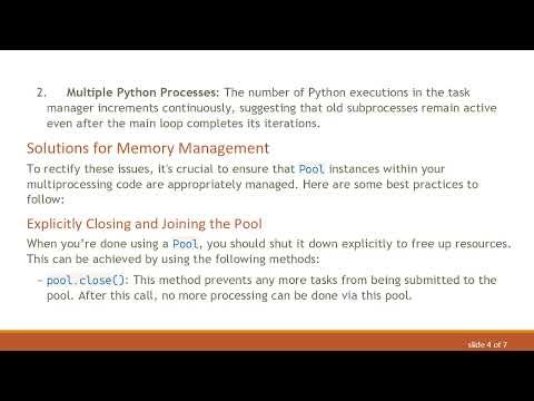 Fixing Memory Leaks in Python's Multiprocessing Module