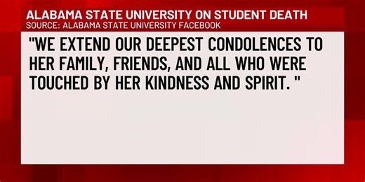 Alabama State University mourns loss of student